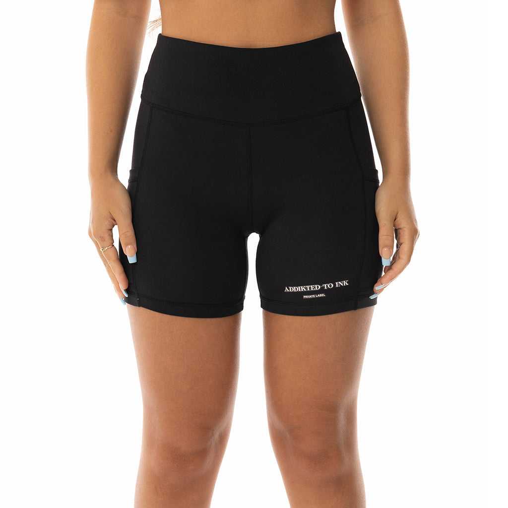 BLACK ATI BIKE SHORTS