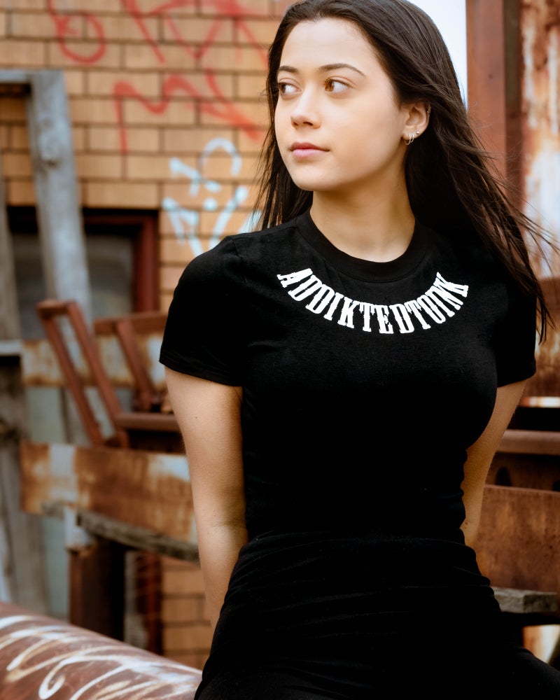 ATI Womens Crop - Black Tee OG Round Neck