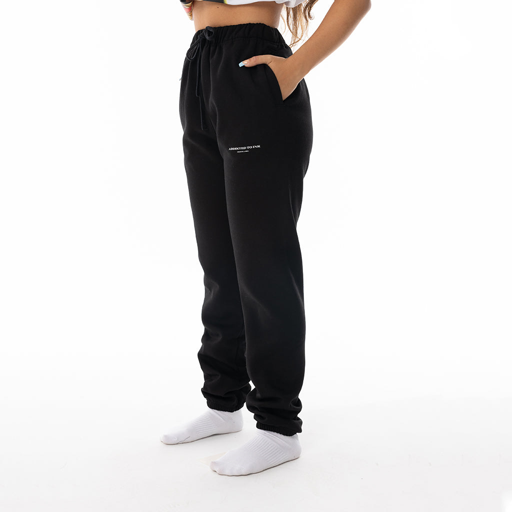 BLACK ATI TRACK PANTS