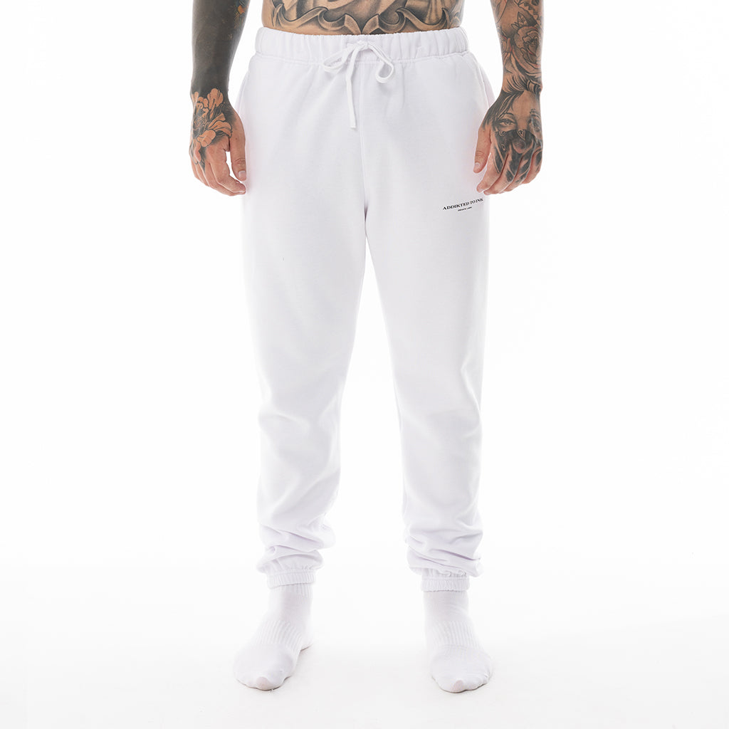 WHITE ATI TRACK PANTS