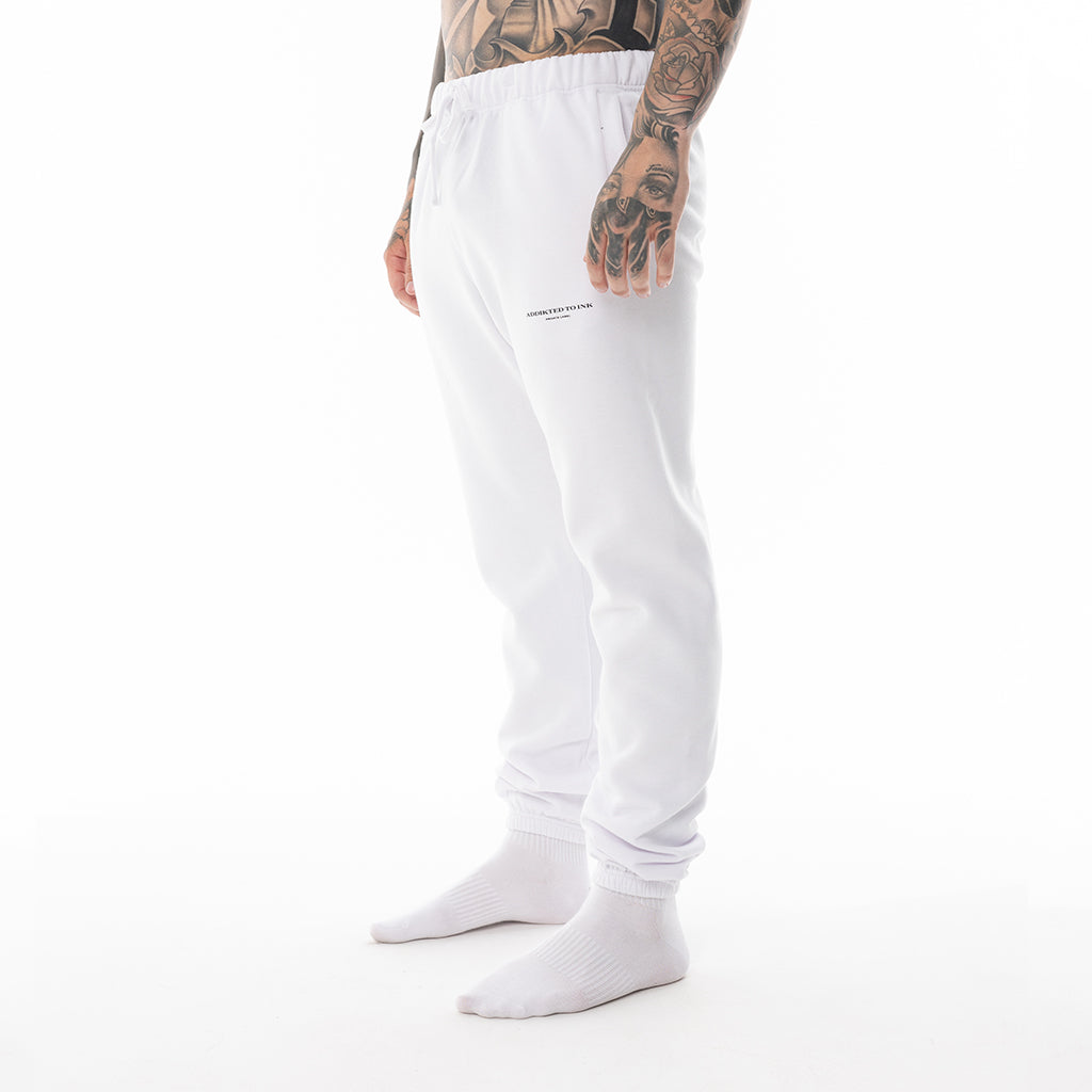 WHITE ATI TRACK PANTS
