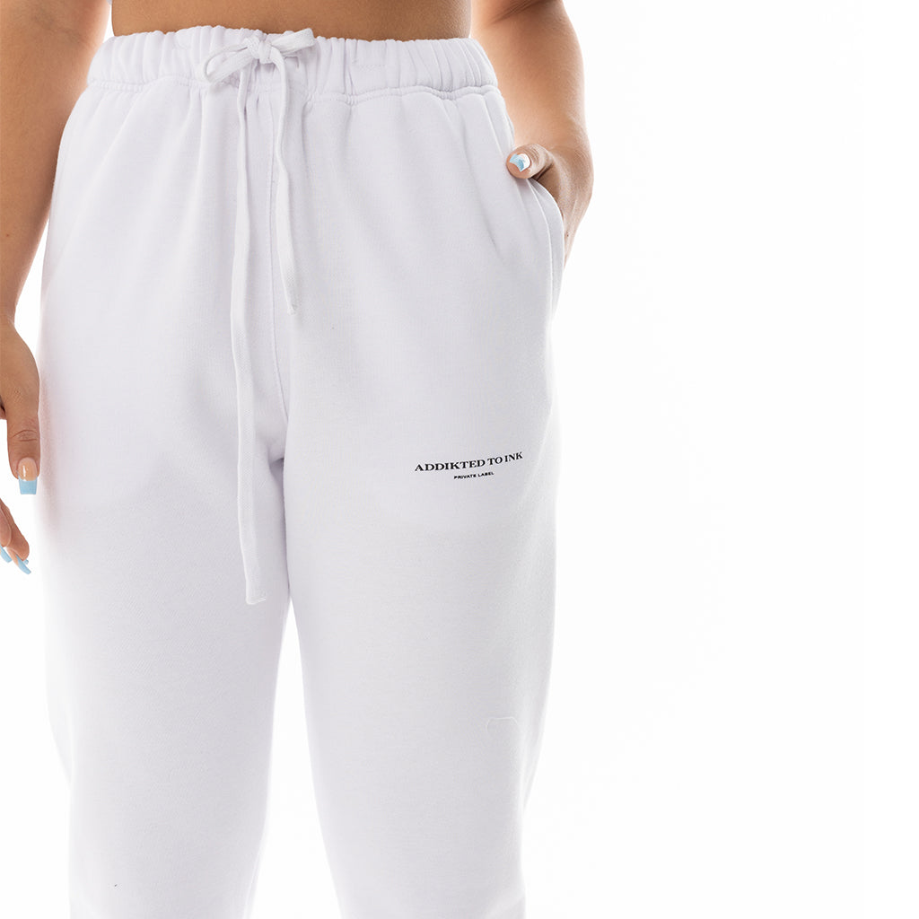 WHITE ATI TRACK PANTS